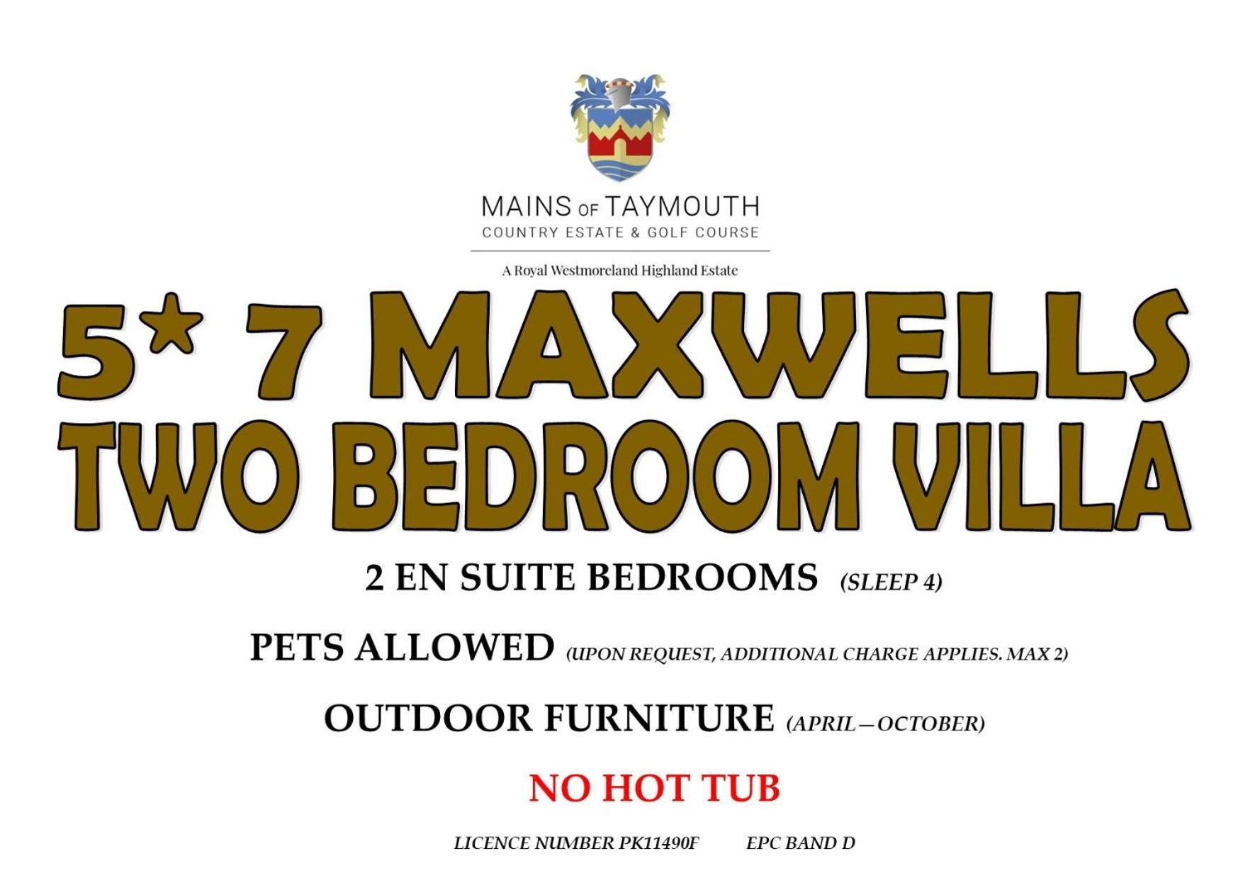 Mains Of Taymouth Country Estate 5* Maxwell Villas 肯莫尔 外观 照片