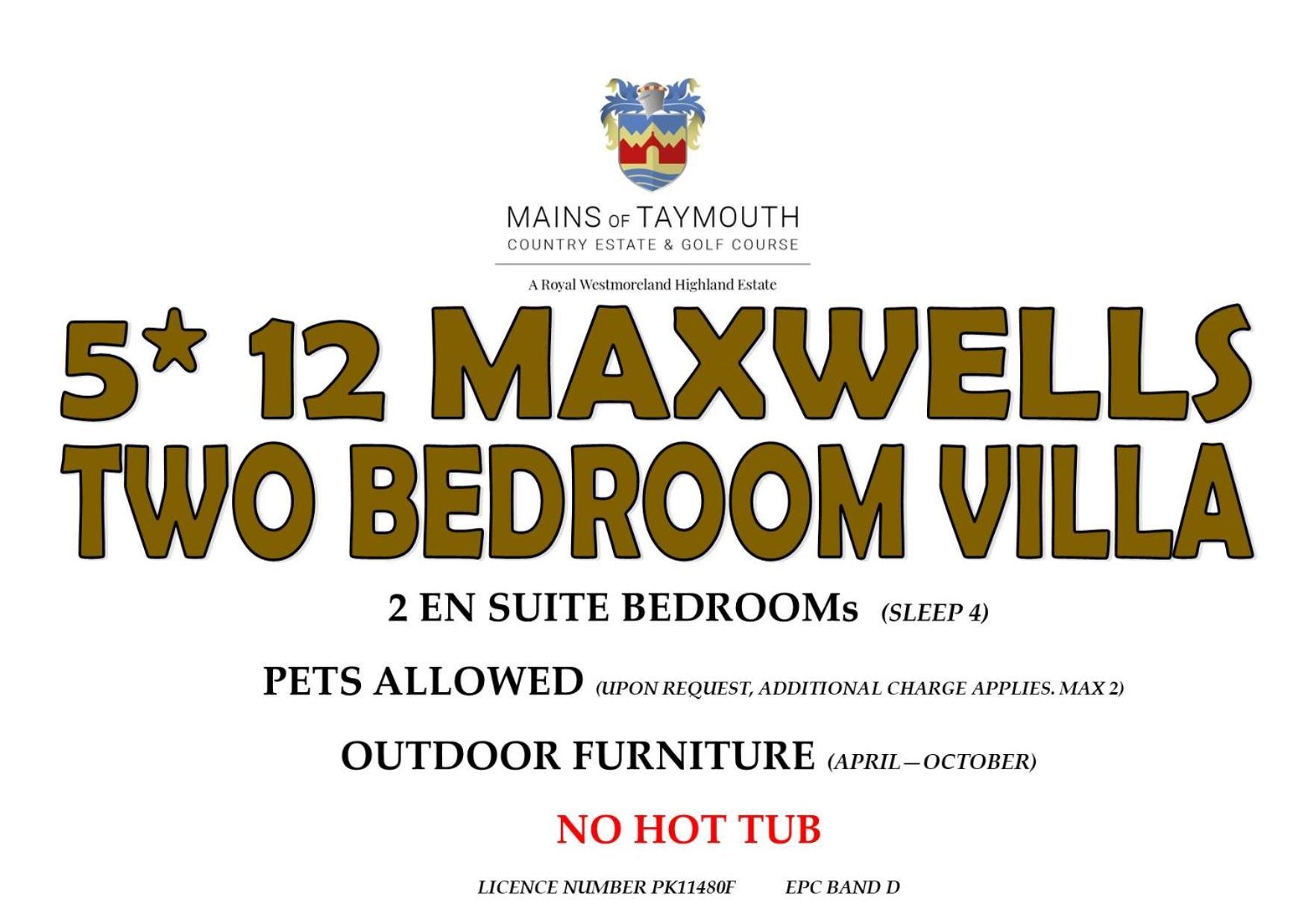 Mains Of Taymouth Country Estate 5* Maxwell Villas 肯莫尔 外观 照片